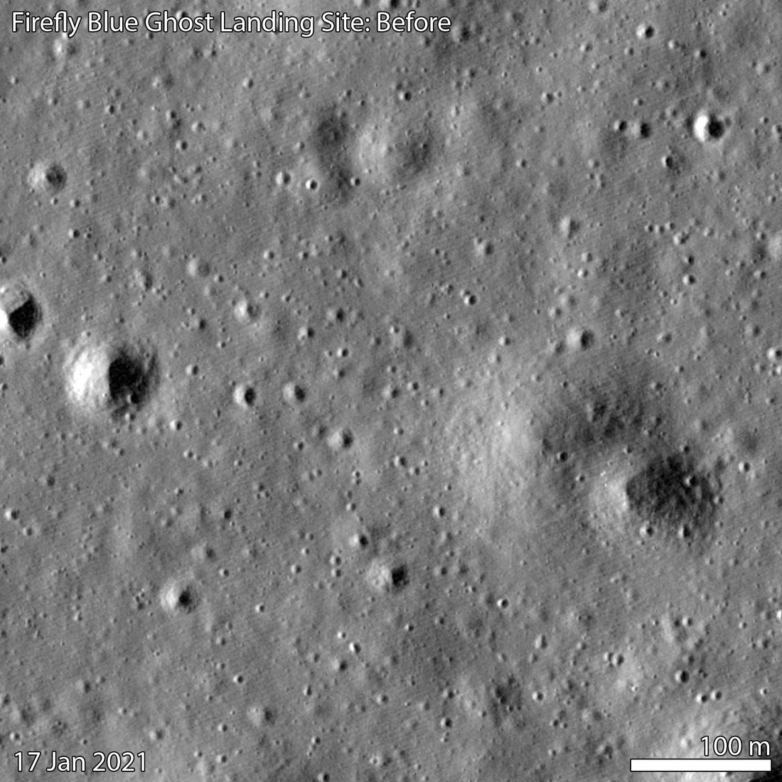 Before and after landing image blink
