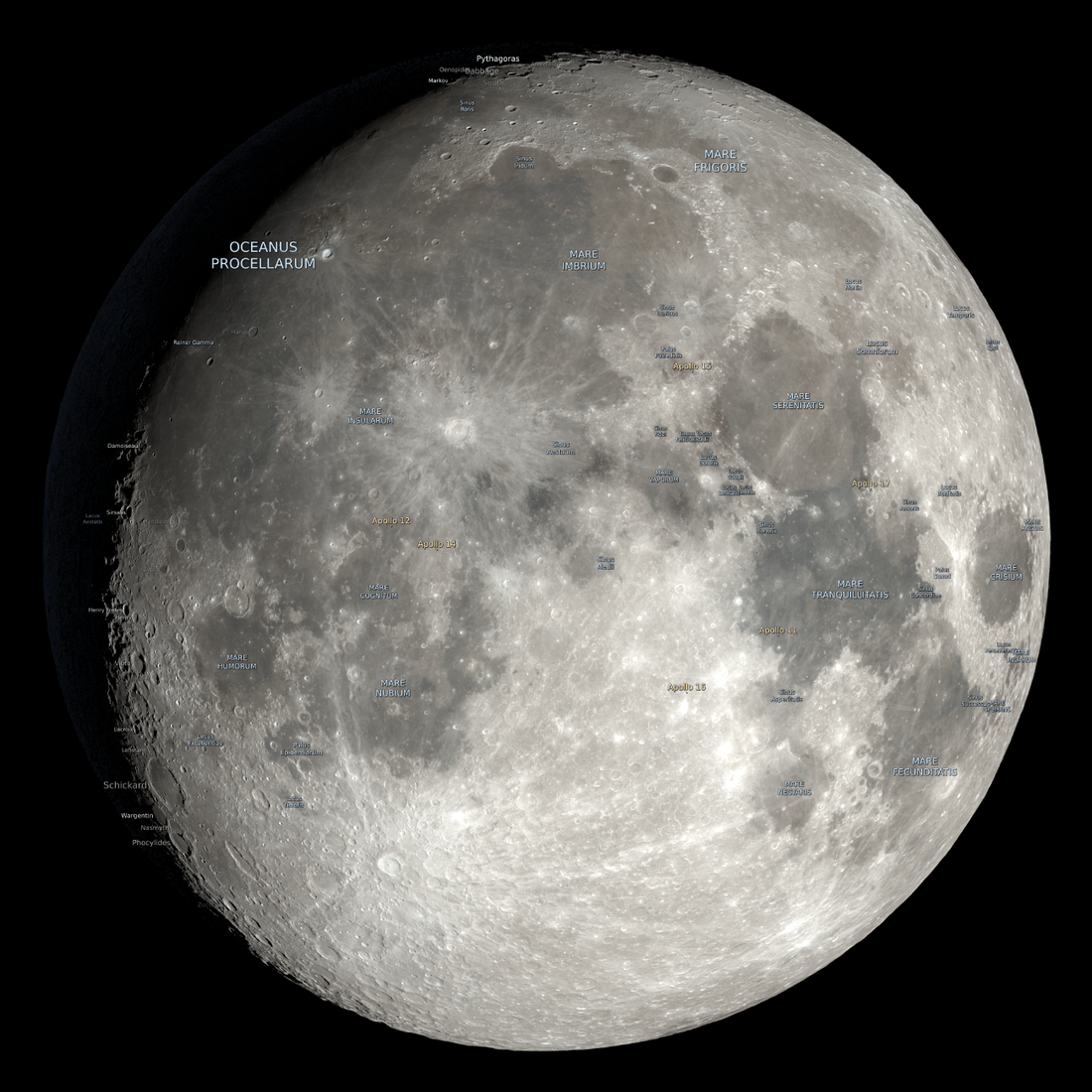 Synthetic view of the Moon on October 4, 2025